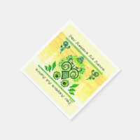 Green Neon Folk Art Sunflowers Bluetooth Speaker