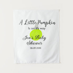 Green neon pumpkin little pumpkin is on it's way tapestry