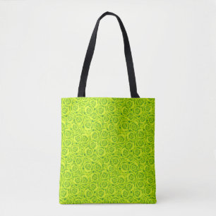 Green neon tote bag