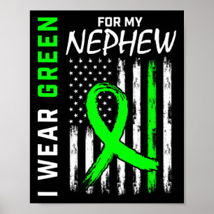 Green Nephew Kidney Disease Cerebral Palsy Awarene Poster