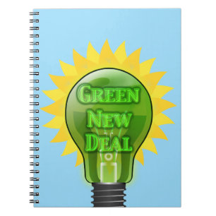 Green New Deal Light Bulb Notebook