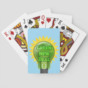 Green New Deal Light Bulb Playing Cards