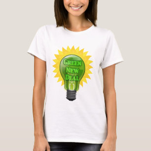 Green New Deal Light Bulb T-Shirt