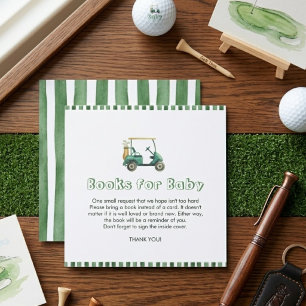 Green New to the Club Golf Cart Books for Baby Enclosure Card