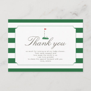 Green New to the Club Preppy Classic Baby Shower  Enclosure Card