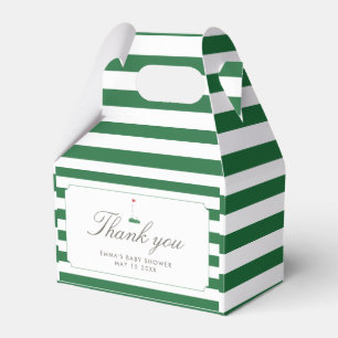 Green New to the Club Preppy Classic Baby Shower  Favour Box