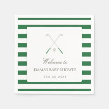 Green New to the Club Preppy Classic Baby Shower