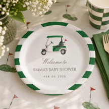 Green New to the Club Preppy Classic Baby Shower