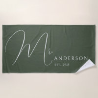 Green Newlyweds Mr Name Personalised Honeymoon