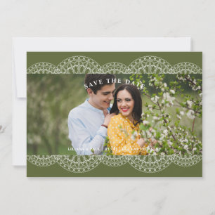 Green Nice Lace Effect Romantic Couple Photo 