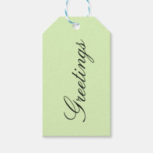 Green no.1, Lime Green, Pastel Green, Gift Tag
