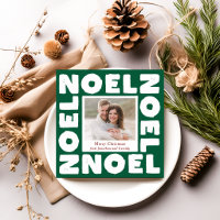 Green Noel Contemporary Typography Photo Holiday
