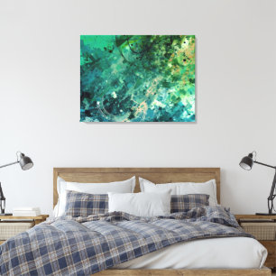 Green Noise Abstract Canvas Print