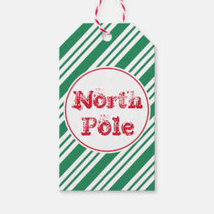 Green North Pole Gift Tags