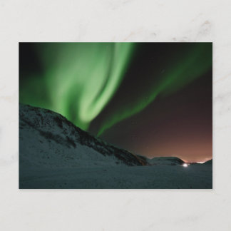 Green Northern Lights Aurora Borealis Norway Postcard