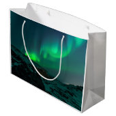 Green Northern Lights Large Gift Bag (Back Angled)