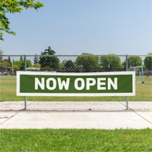 Green Now Open Banner