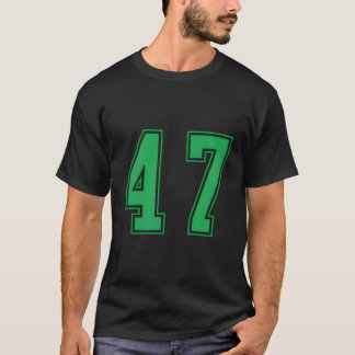 Green Number 47 Team Junior Sports Numbered Unifor T-Shirt