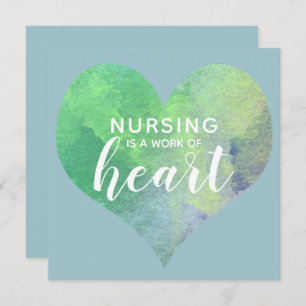Green Nursing Is A Work Of Heart Valentine's Holiday Card
