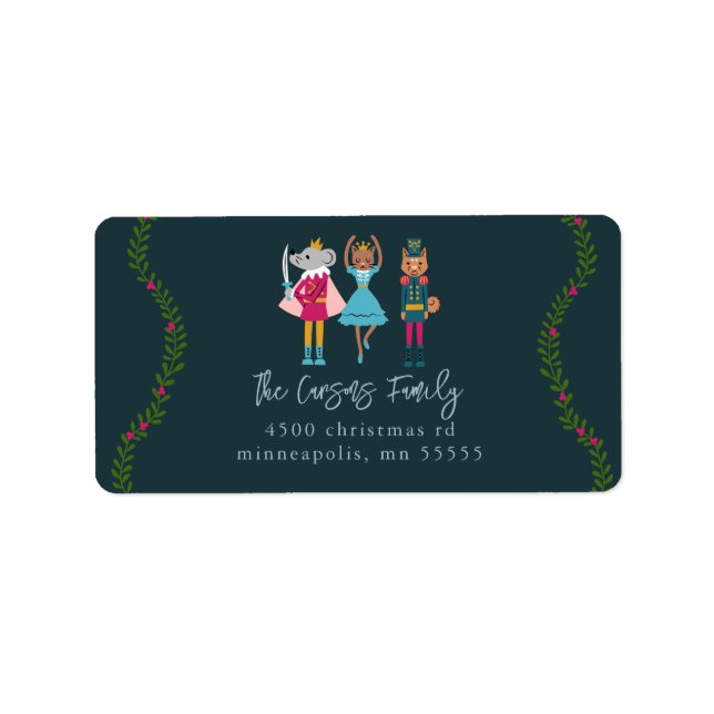 Green Nutcracker Return Address Label (Front)