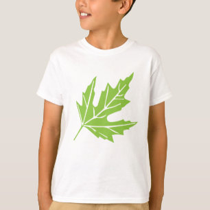 Green Oak Leaf Illustration T-Shirt