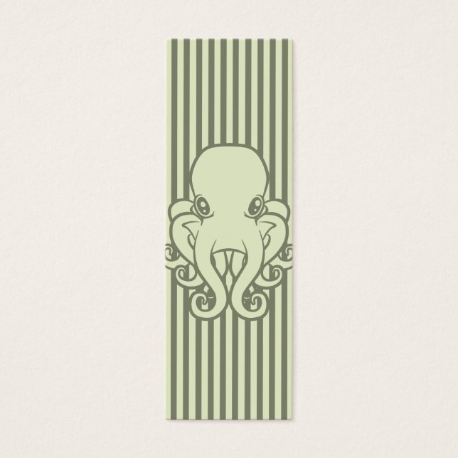 Green Octopus Bookmark (Front)