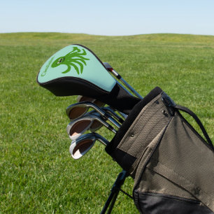 Green Octopus Design Golf Head Cover