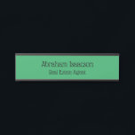 Green Office Door Sign Real Estate Agent Modern<br><div class="desc">green office door sign perfect name plate for the elegant business  or real estate agent</div>