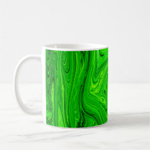 Green oil paint abstract background. Oil paint gre Coffee Mug