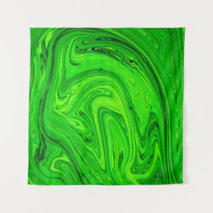 Green oil paint abstract background. Oil paint gre Tapestry