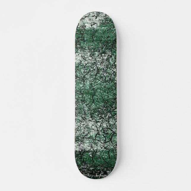 Green oil texture upon sticks and lint skateboard (Front)