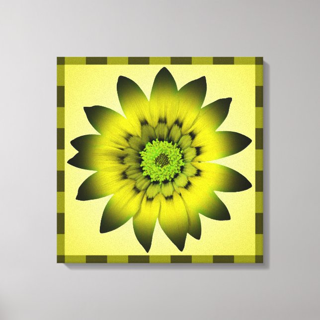 Green Olive Flower artwork - Wrapped canvas (Front)