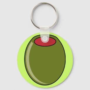 Green olive key ring