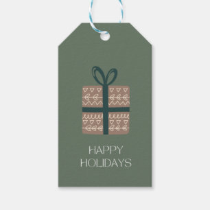 Green Olive Sage Playful Christmas Gift Tags