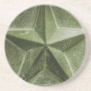 GREEN/OLIVE STAR coaster