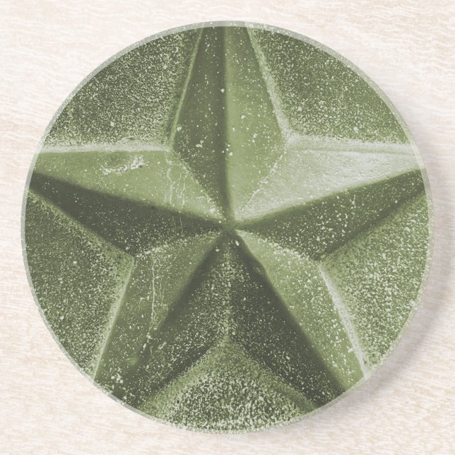 GREEN/OLIVE STAR coaster (Front)