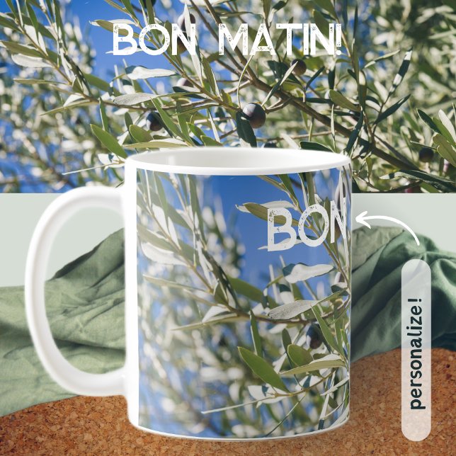Green Olive Tree with Black Fruits Coffee Mug (Creator Uploaded)