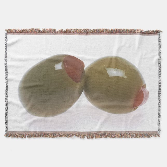 Green Olives Throw Blanket (Front)