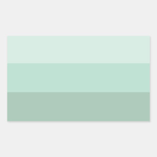 Green Ombre Striped Rectangular Sticker
