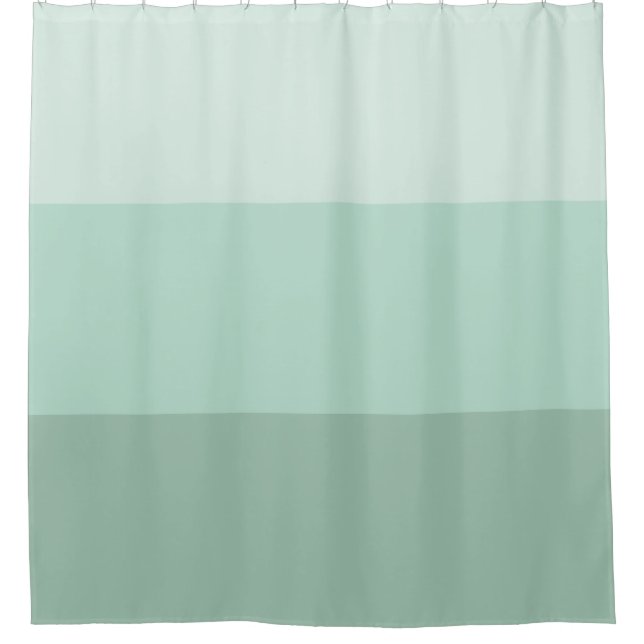 Green Ombre Striped Shower Curtain (Front)