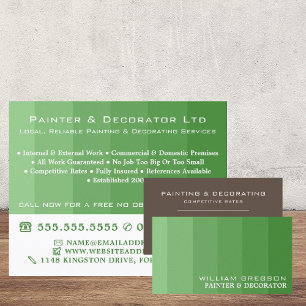 Green Ombre Stripes, Painter & Decorator Flyer