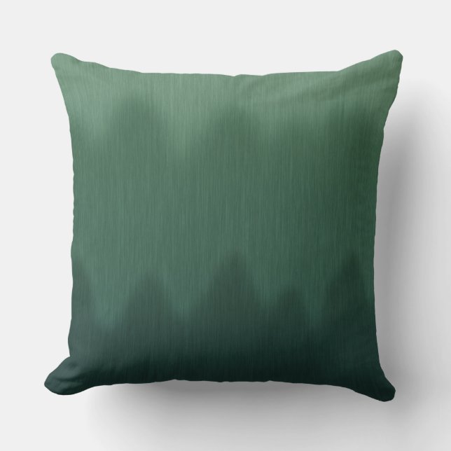 Green Ombre Wave Abstract Cushion (Front)