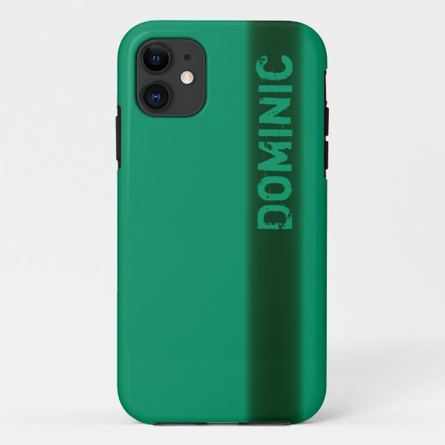 Green on green customisable name iphone 5 case (Back)