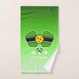Green on green faded back Customisable name Hand Towel