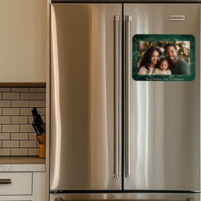 Green One Photo Christmas Magnet (Creator Uploaded)