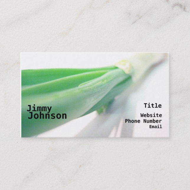 Green Onion Business Card (Front)