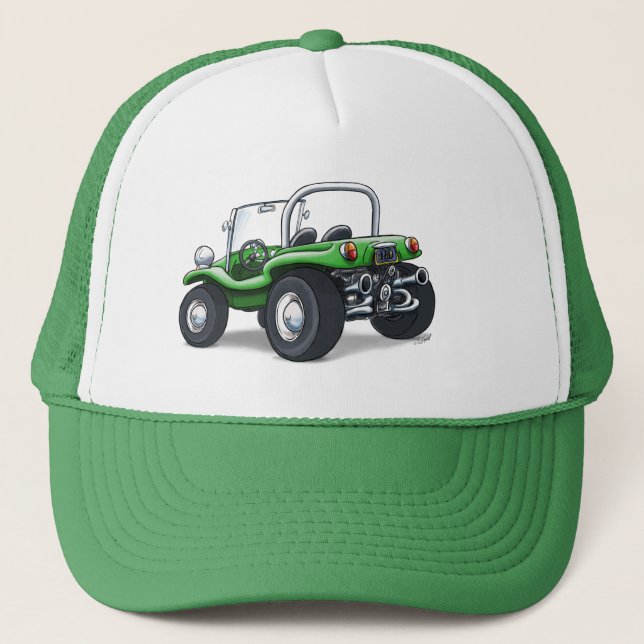 green open top bug baseball hat (Front)