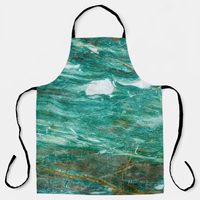 Green or Emerald Marble texture background Apron (Front)