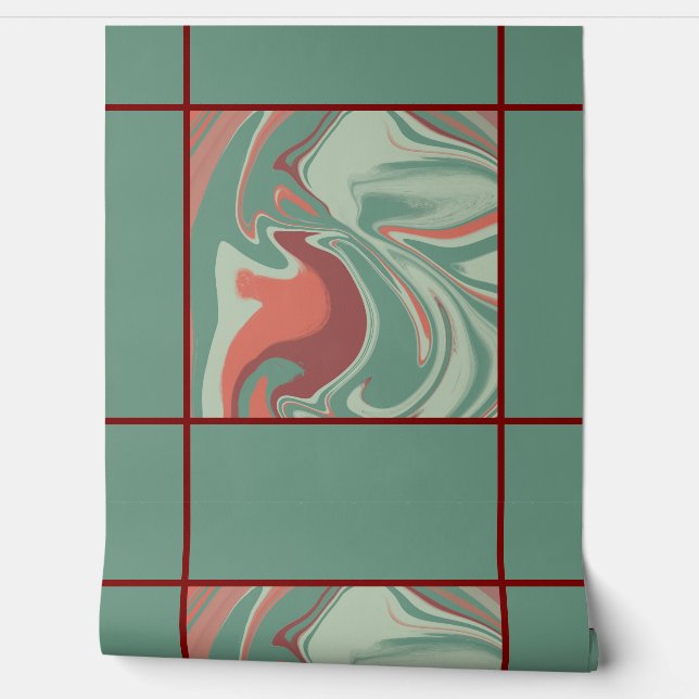 Green orange design wallpaper (Unrolling)