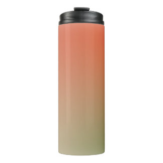 green orange free form gradient on thermal tumbler